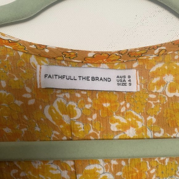 Faithfull the Brand | Mali Wrap Top in Saffron | Small - Picture 6 of 13